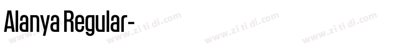 Alanya Regular字体转换
